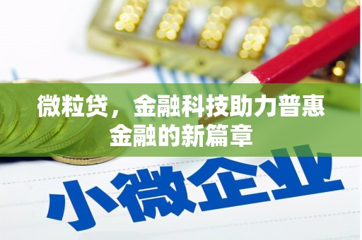 望德堂区微粒贷，金融科技助力普惠金融的新篇章
