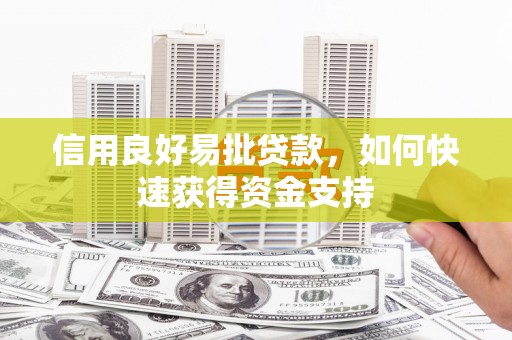 望德堂区信用良好易批贷款，如何快速获得资金支持
