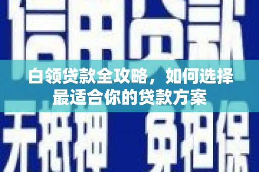 望德堂区白领贷款全攻略，如何选择最适合你的贷款方案